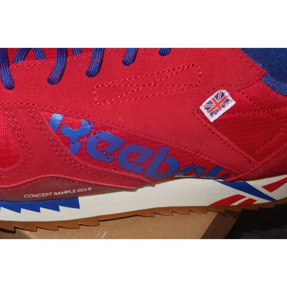 Reebok Classic Icon Suede Leather Ripple Red Blue Unisex 10 New- limited edition